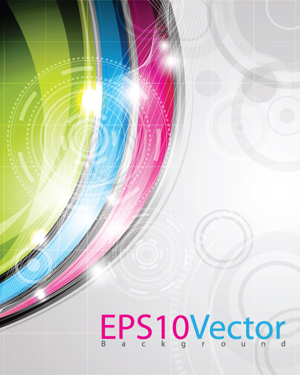 free vector Symphony of dynamic lines of the background vector 1